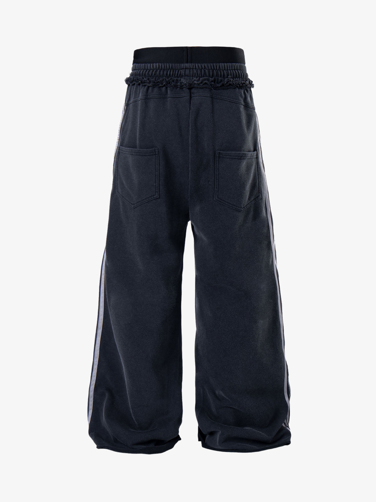 Rebel Studded Wide-Leg Layered Sweatpants 