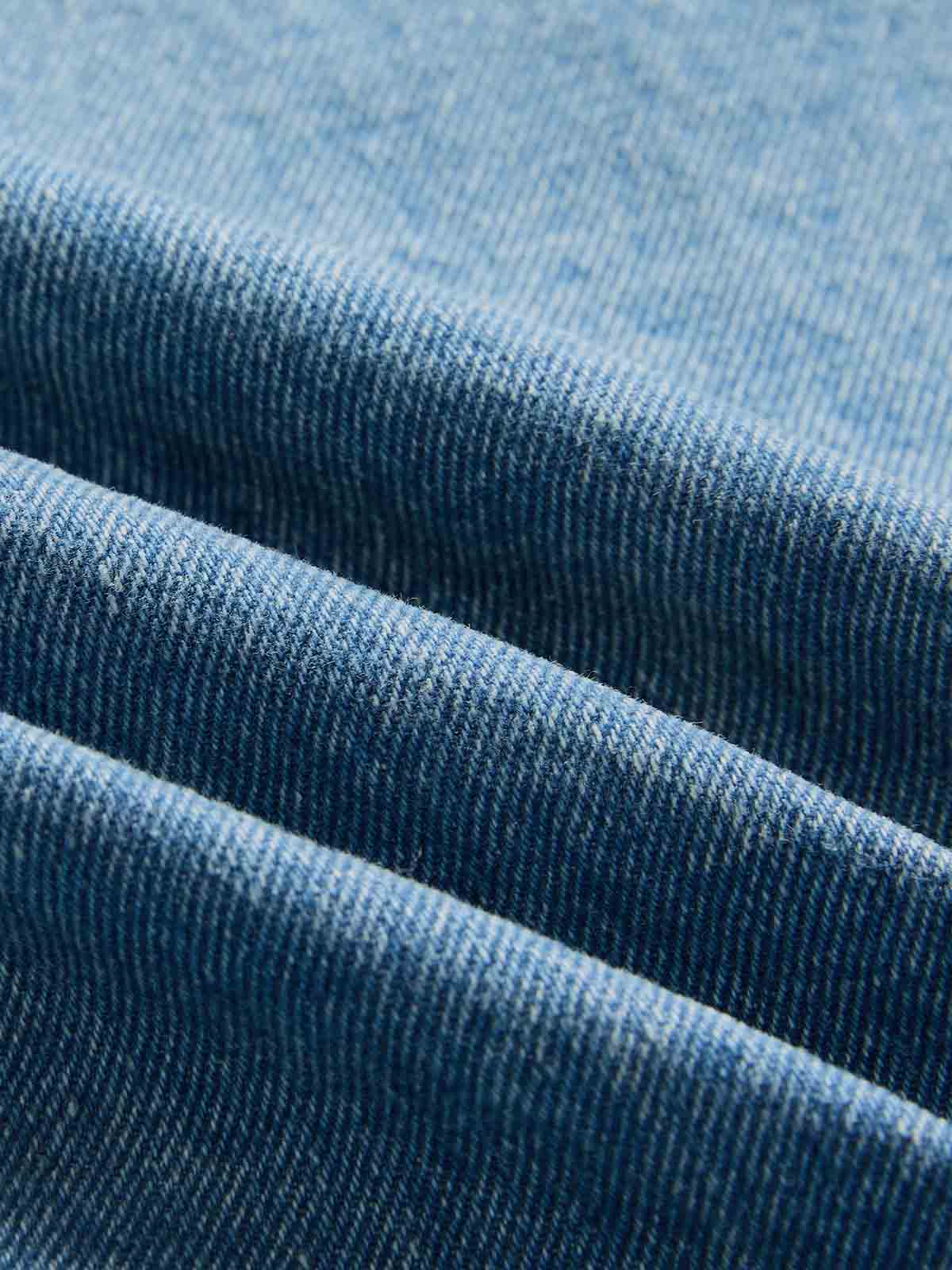 Original Retro Thorn and Key Pattern Laser-Burnout Baggy Jeans - 2595 