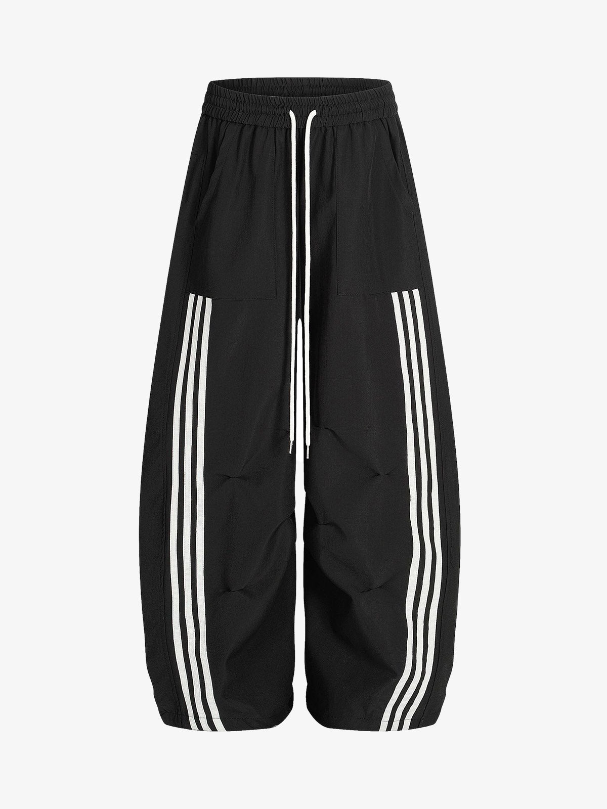 Striped Zip-Up Track Jacket and Wide-Leg Track Pants Set 