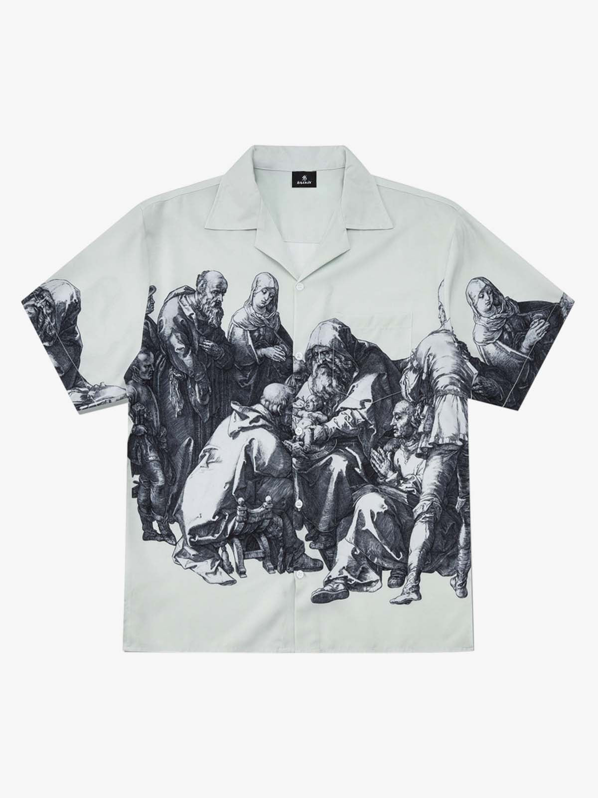 Renaissance Sketch Art Cuban Shirt 