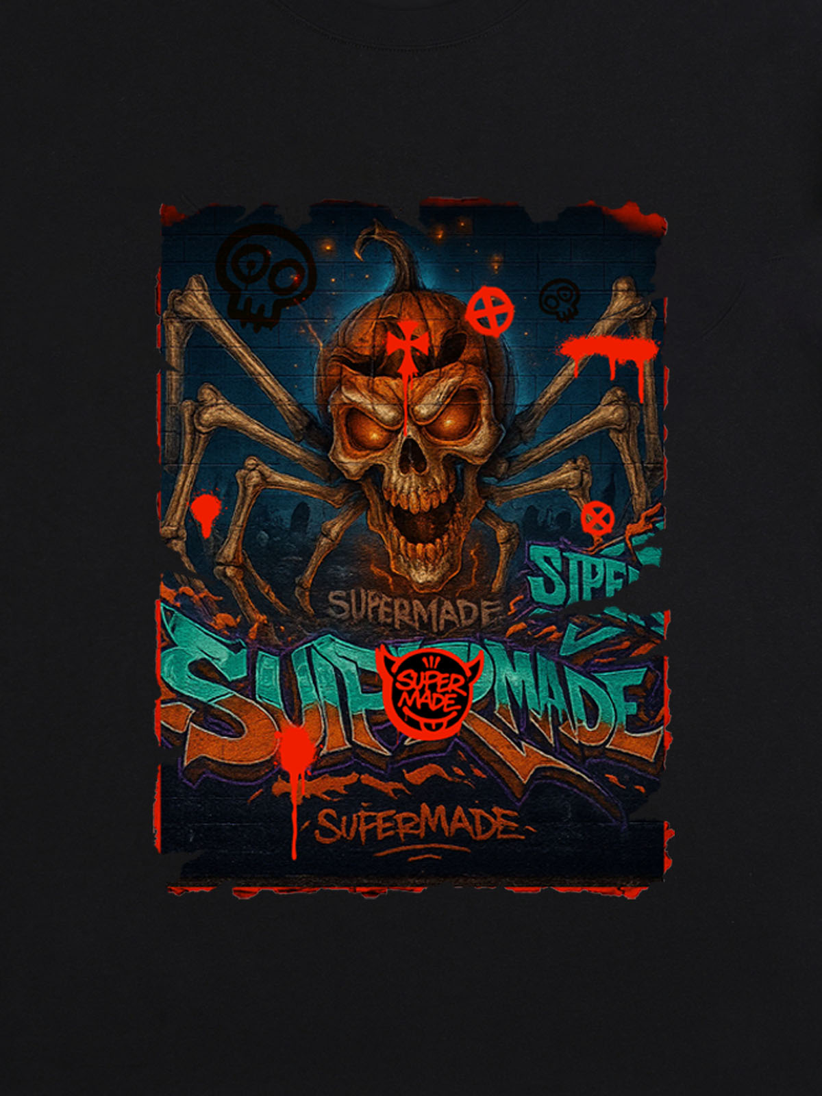 Bloody Dark Skull Spider T-shirt 