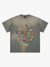 Distressed Ink Splatter Pattern Team Logo Collection T-shirt 