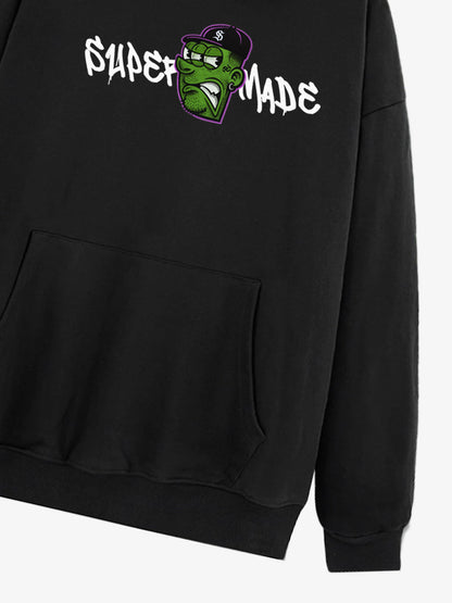 Stylish Graphic Hoodie with Unique Face Design for Casual Wear 