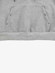 Lightweight Musical Note Print Waffle Hoodie