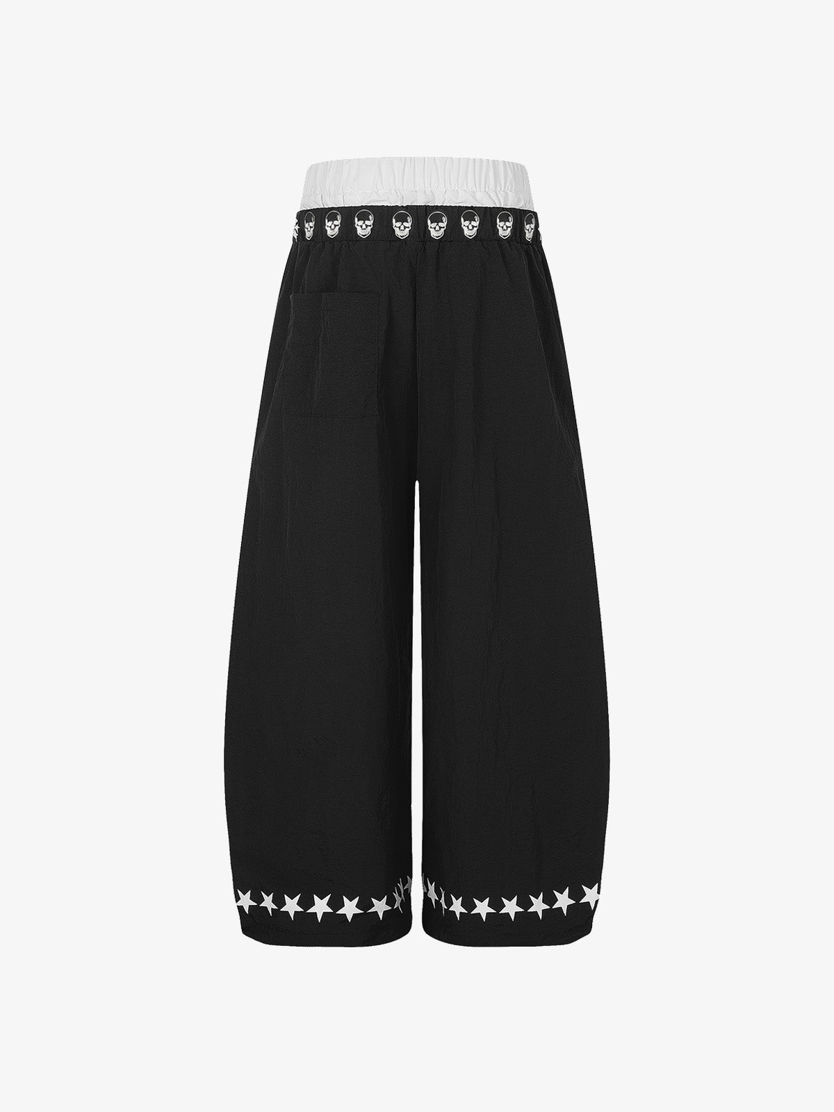 Layered Skull-Graphic Track Pants