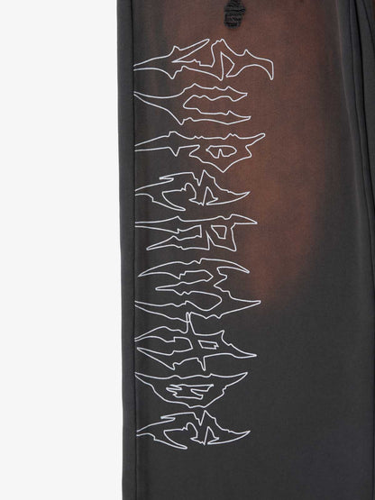 Supermade Vintage Distressed Print Patchwork Sweatshirt Set 