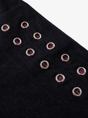 Jeans mit Karomuster