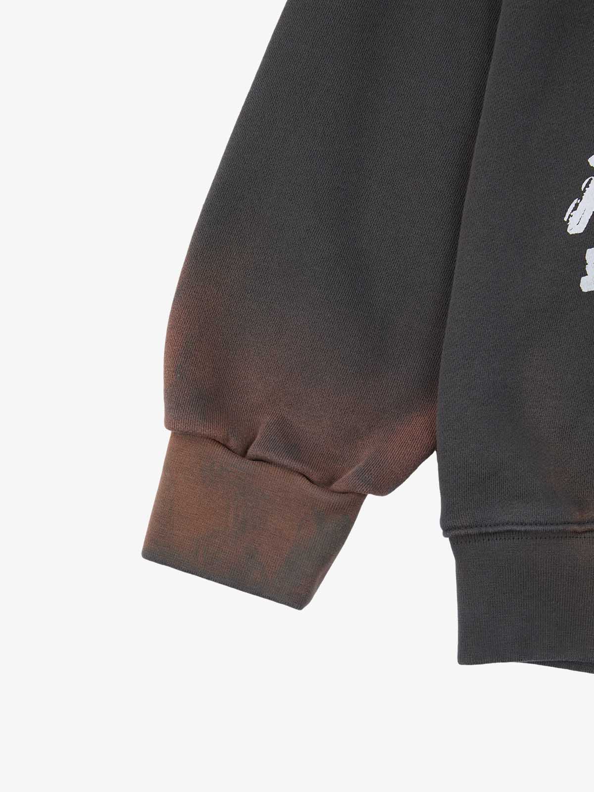 Supermade Vintage Distressed Print Patchwork Sweatshirt Set 