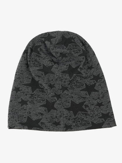 Stylish Star-Print Beanie for All Seasons - Trendy and Versatile Headwear 