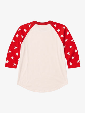 Race Girl Graphic Color Block 3/4 Sleeve Tee