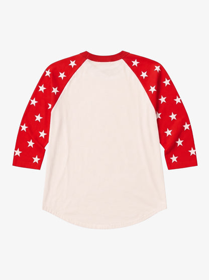 Race Girl Graphic Color Block 3/4 Sleeve Tee
