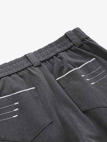 Minimalistisch drapierte, maßgeschneiderte Hose