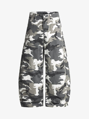 Camouflage Wide-Leg Trousers for Casual and Outdoor Adventures 