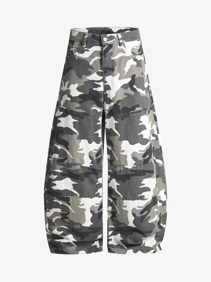 Camouflage Wide-Leg Trousers for Casual and Outdoor Adventures 