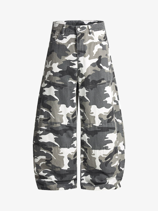 Camouflage Wide-Leg Trousers for Casual and Outdoor Adventures 