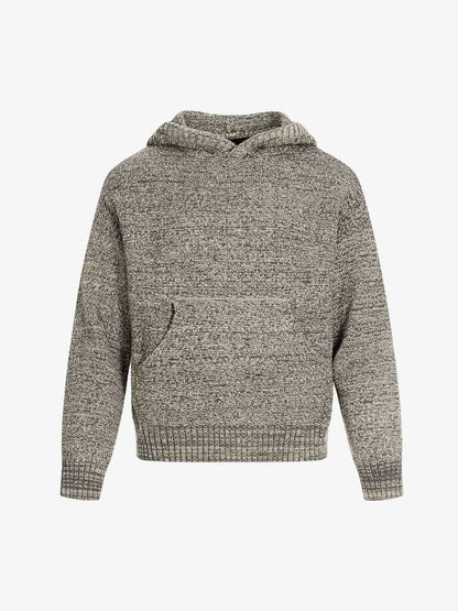 Relaxed Fit Knit Hooded Pullover Hoodie Sweater