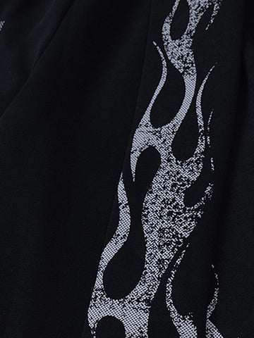 Dark Street Letter Flame Sweatpants 