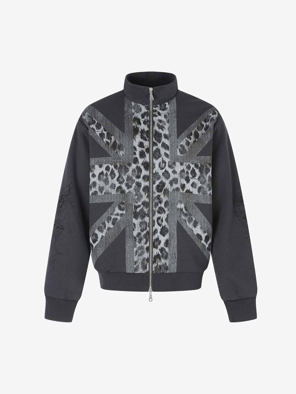 Leopard Flag Print Boxy Jacket