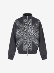 Leopard Flag Print Boxy Jacket
