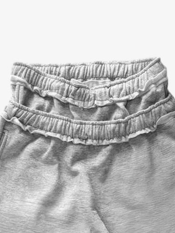 West Coast Letter Graphic Double-Waist Shorts