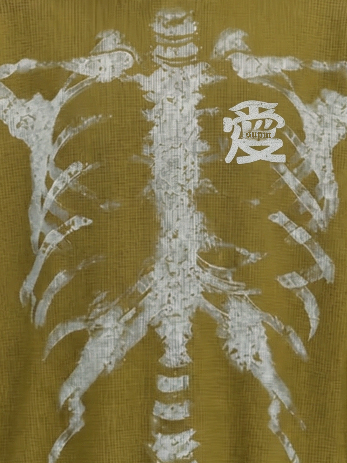 Skeleton Bone Graphic Distressed Hoodie