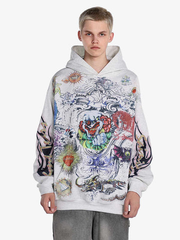 American Retro Hip-Hop All-Over 3D Print Hoodie