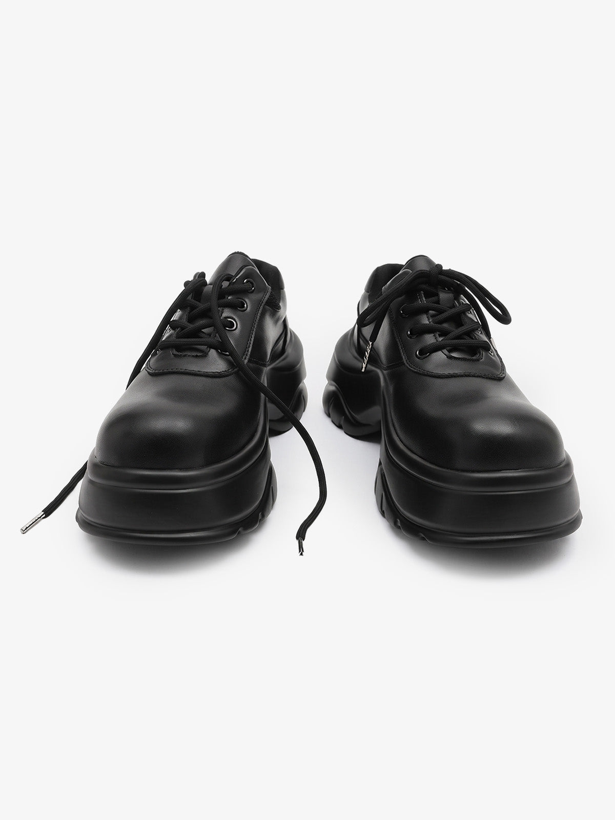 Deconstructed Faux Leather Platform Shoes