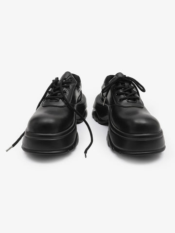 Deconstructed Faux Leather Platform Shoes
