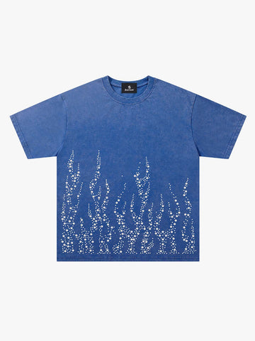 Acid Wash Oversized T-Shirt – Distressed Cotton Vintage Streetwear Tee