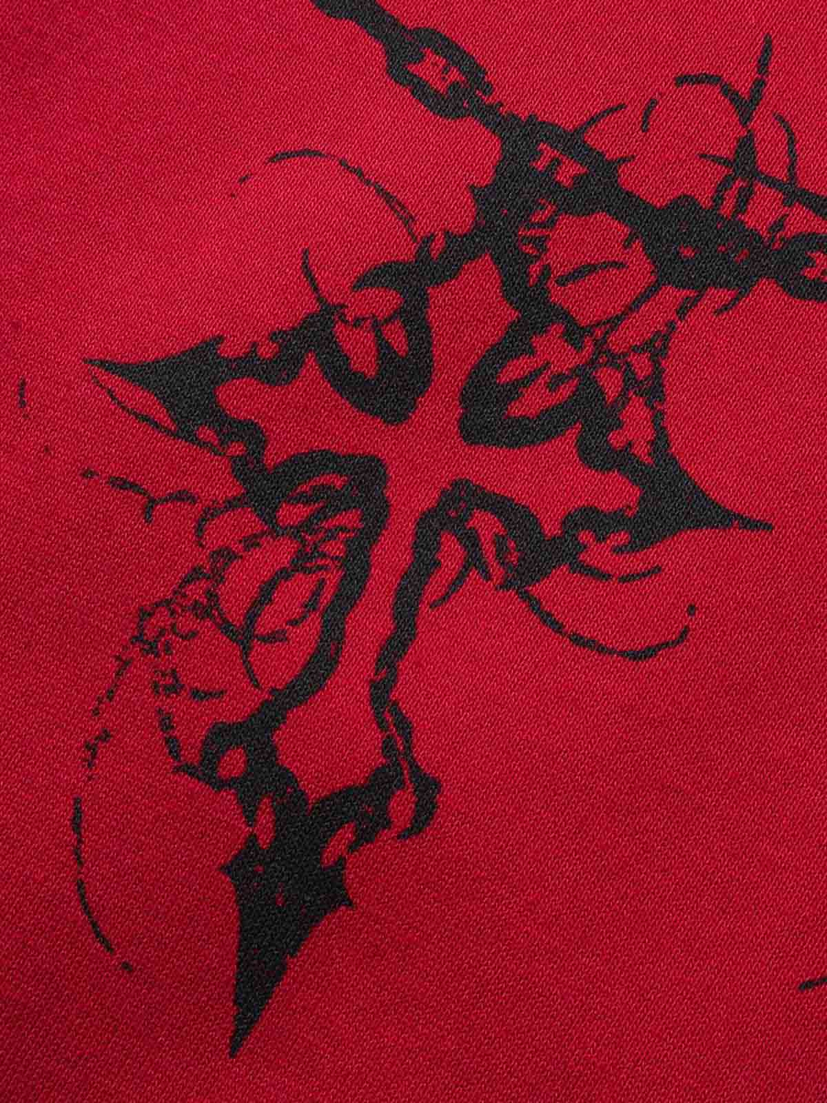 Chain Thorn Allover Graphic Pullover Hoodie