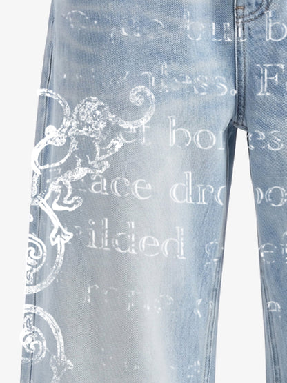 Broken Script Baggy Jeans