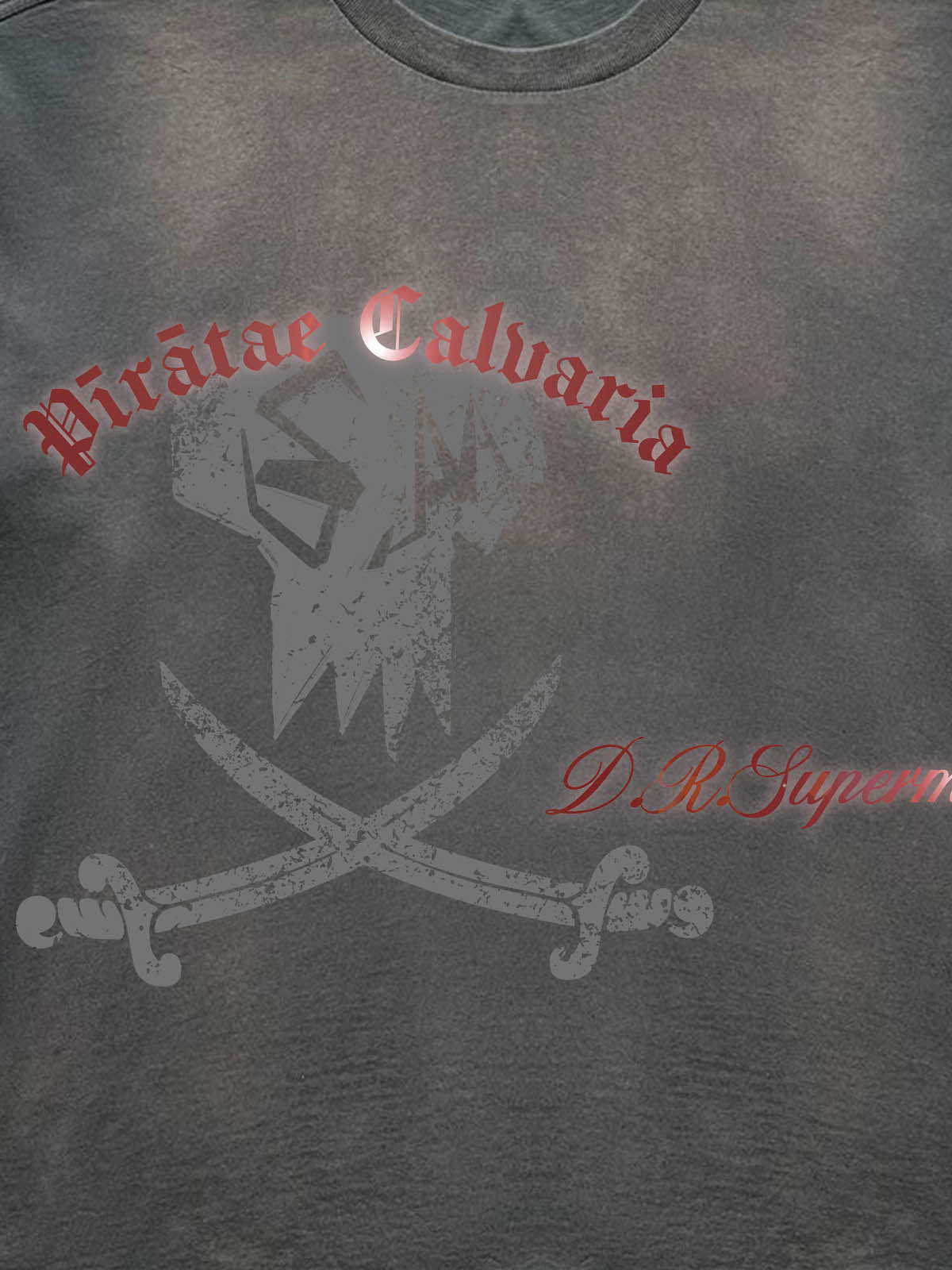 Skull Graphic Washed Long Sleeve Tee; VTG Dirty Gray / S, VTG Dirty Gray / M, VTG Dirty Gray / L, VTG Dirty Gray / XL