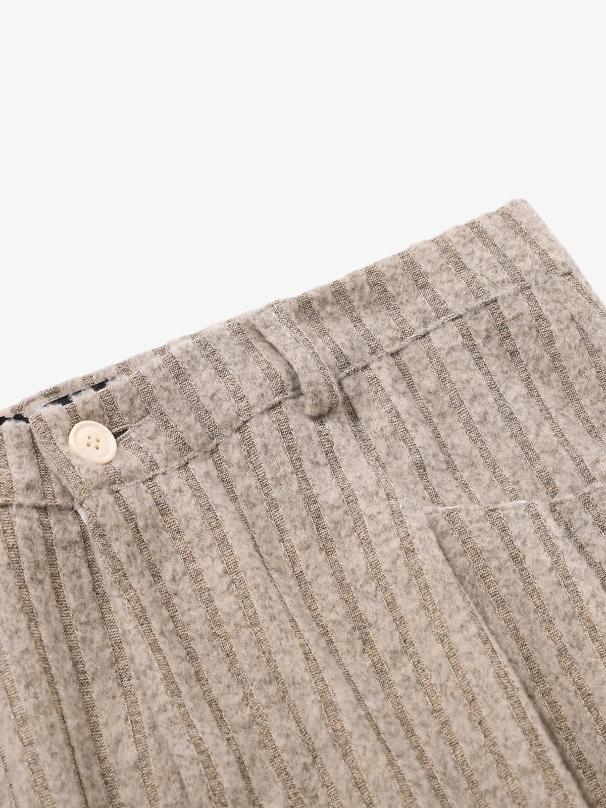 Retro Wool Blend Pleated Baggy Trousers 