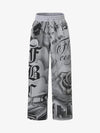 Rhinestone Letter Graphic Baggy Sweatants