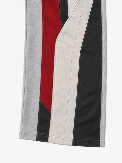 3D Biker Graphic Washed Distressed Wide-Leg Sweatpants