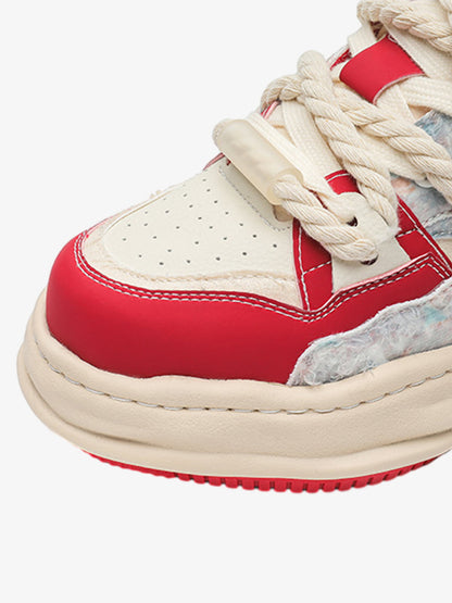 7CM Height-Enhancing Sneakers with Fluid Lines and Granular Outsole 