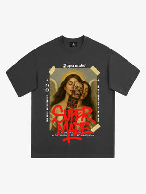 Angel and Demon Struggle Graphic T-shirt 