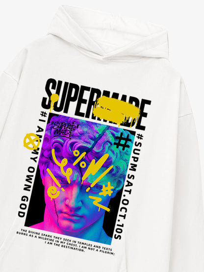 Thesupermade Cyberpunk Graffiti David Statue Hooded Sweatshirt 