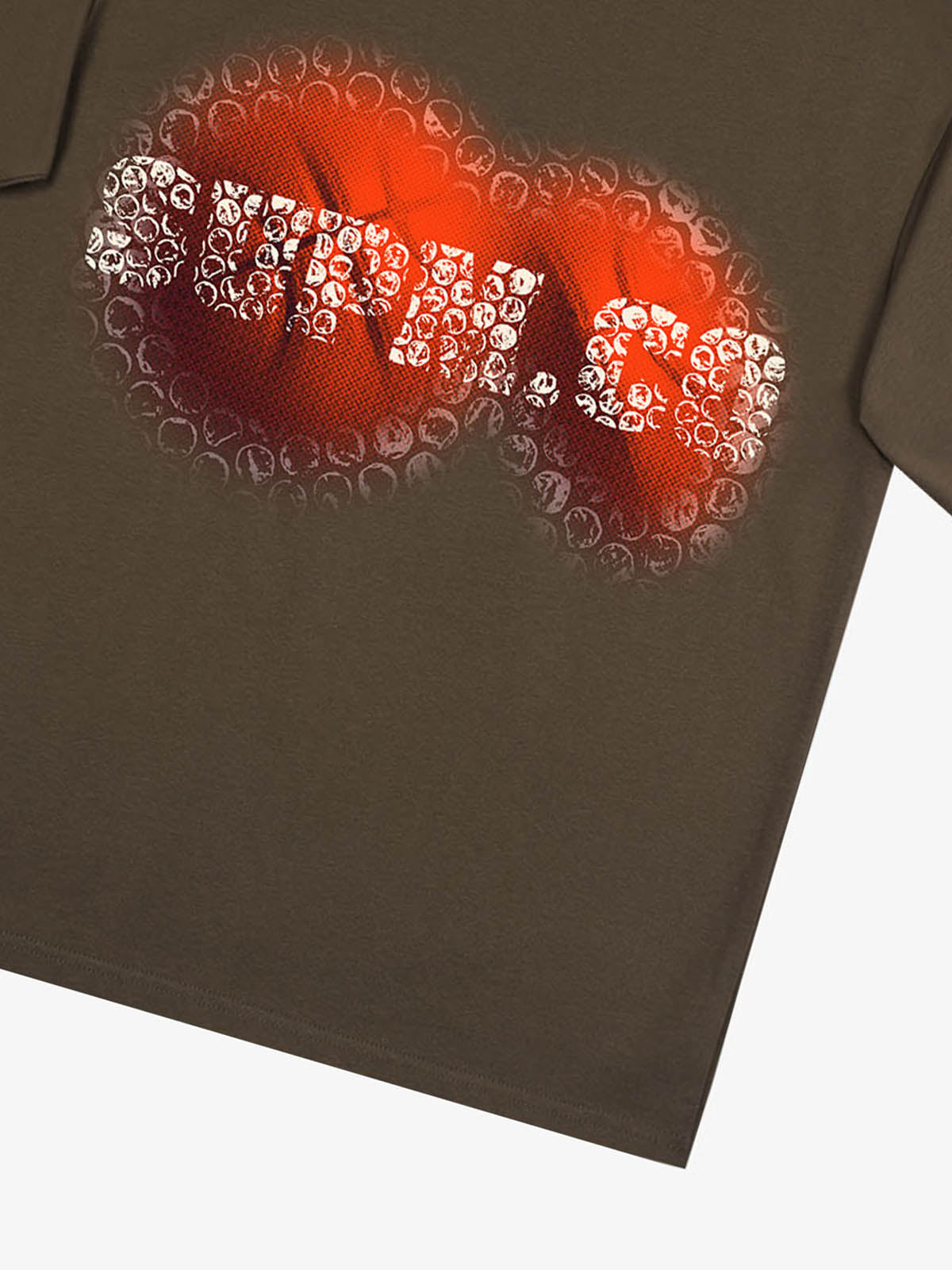 SUPM Foam Texture Basketball Pattern Graphic T-Shirt 