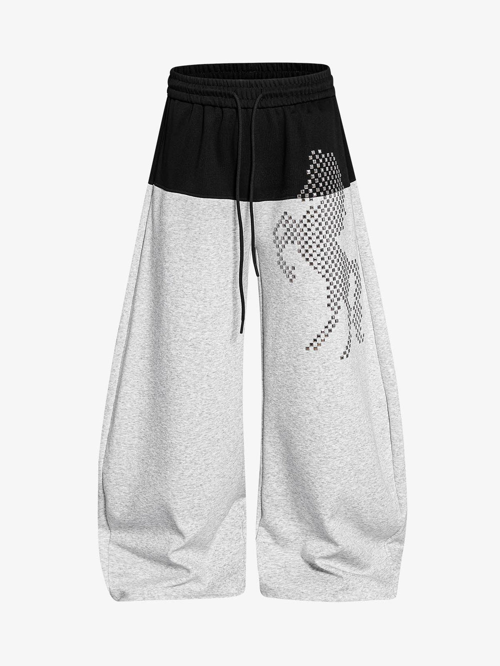 Pantaloni con coulisse a blocchi di colore