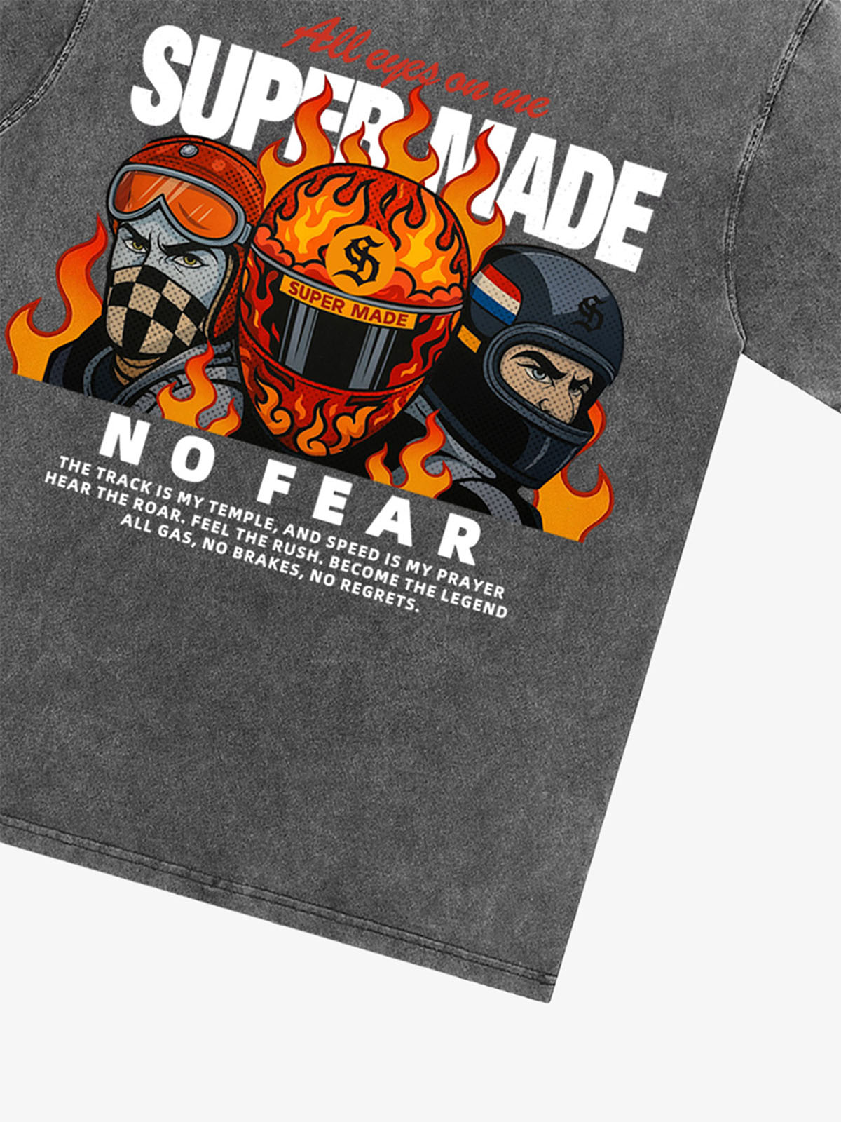Motorcycle racing graphic T-shirt 