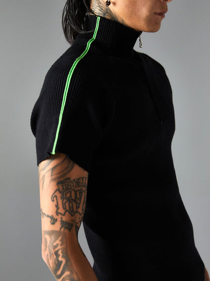 Retro Cleanfit Quarter Zip- Up T-Shirt 