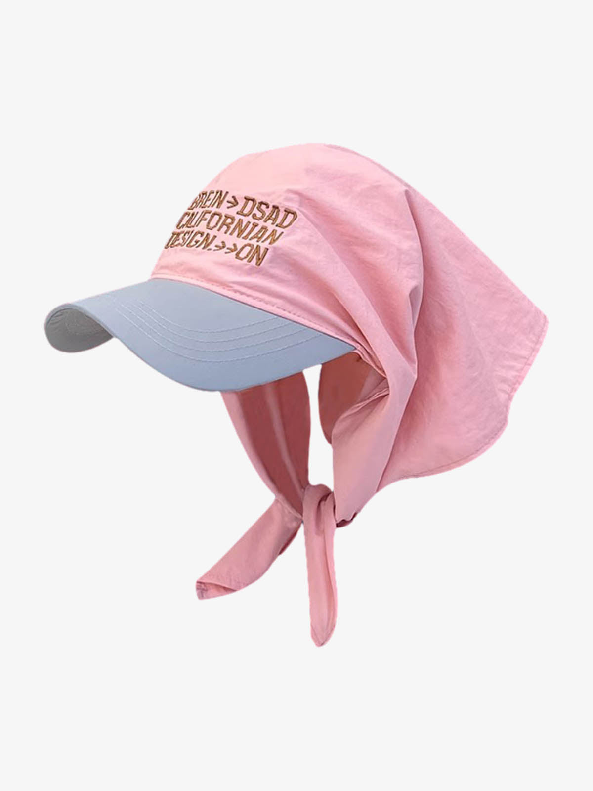 Cotton Kids Sun Protection Hat with Adjustable Neck Scarf, Breathable and UV-Resistant Baby Cap for Outdoor Activities 