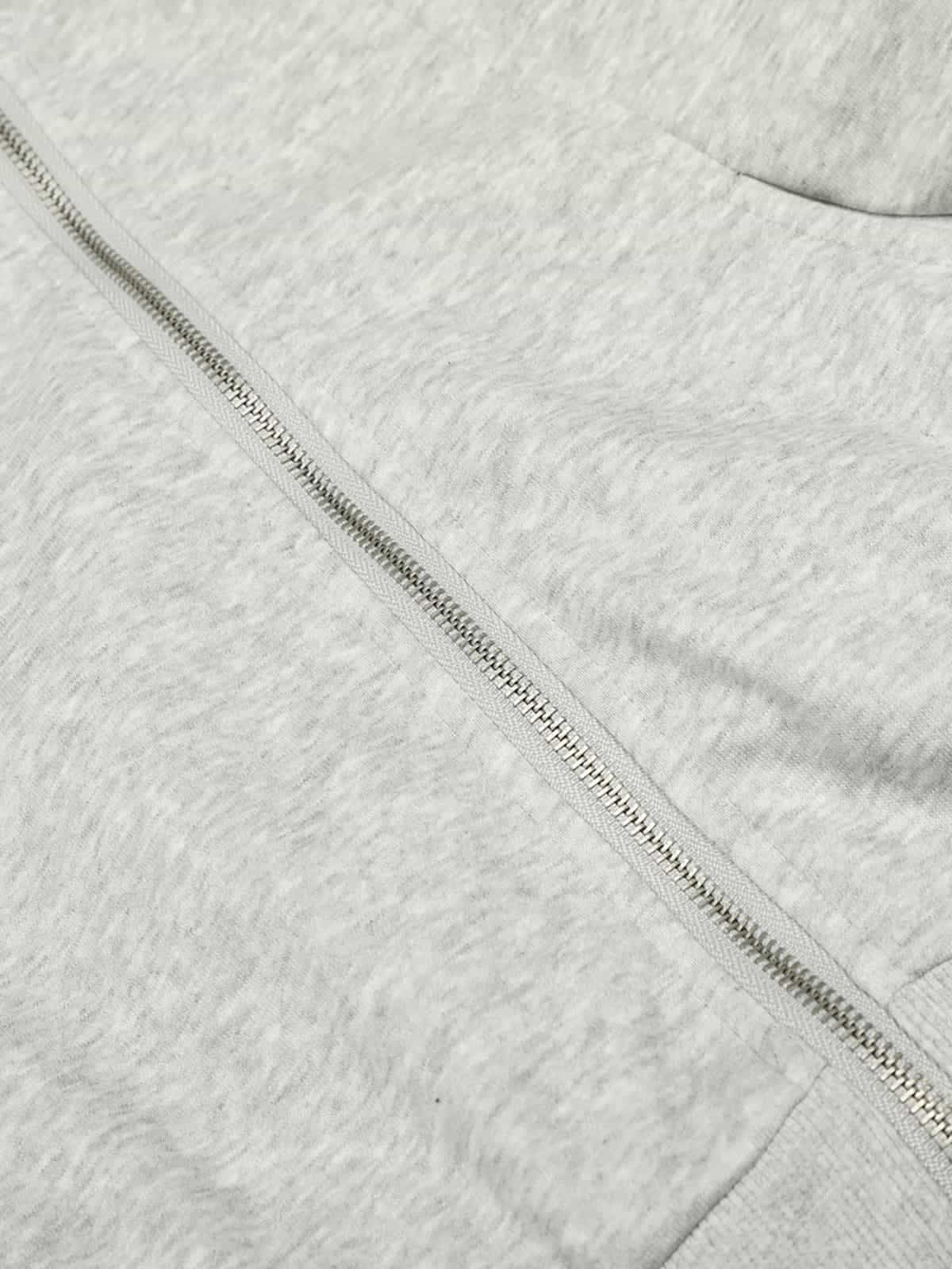 Retro Faux Fur Collar Fleece Zip Up Hoodie Jacket 