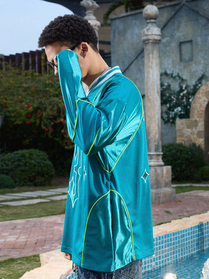 Supermade American Gothic Font Satin Mesh Jersey 