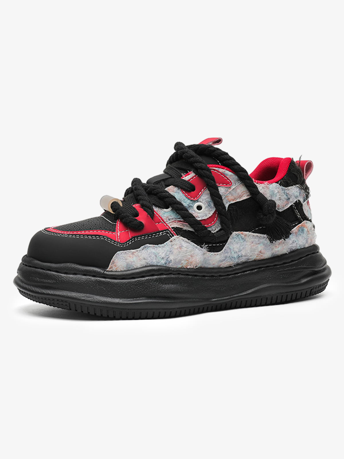 7CM Height-Enhancing Sneakers with Fluid Lines and Granular Outsole 