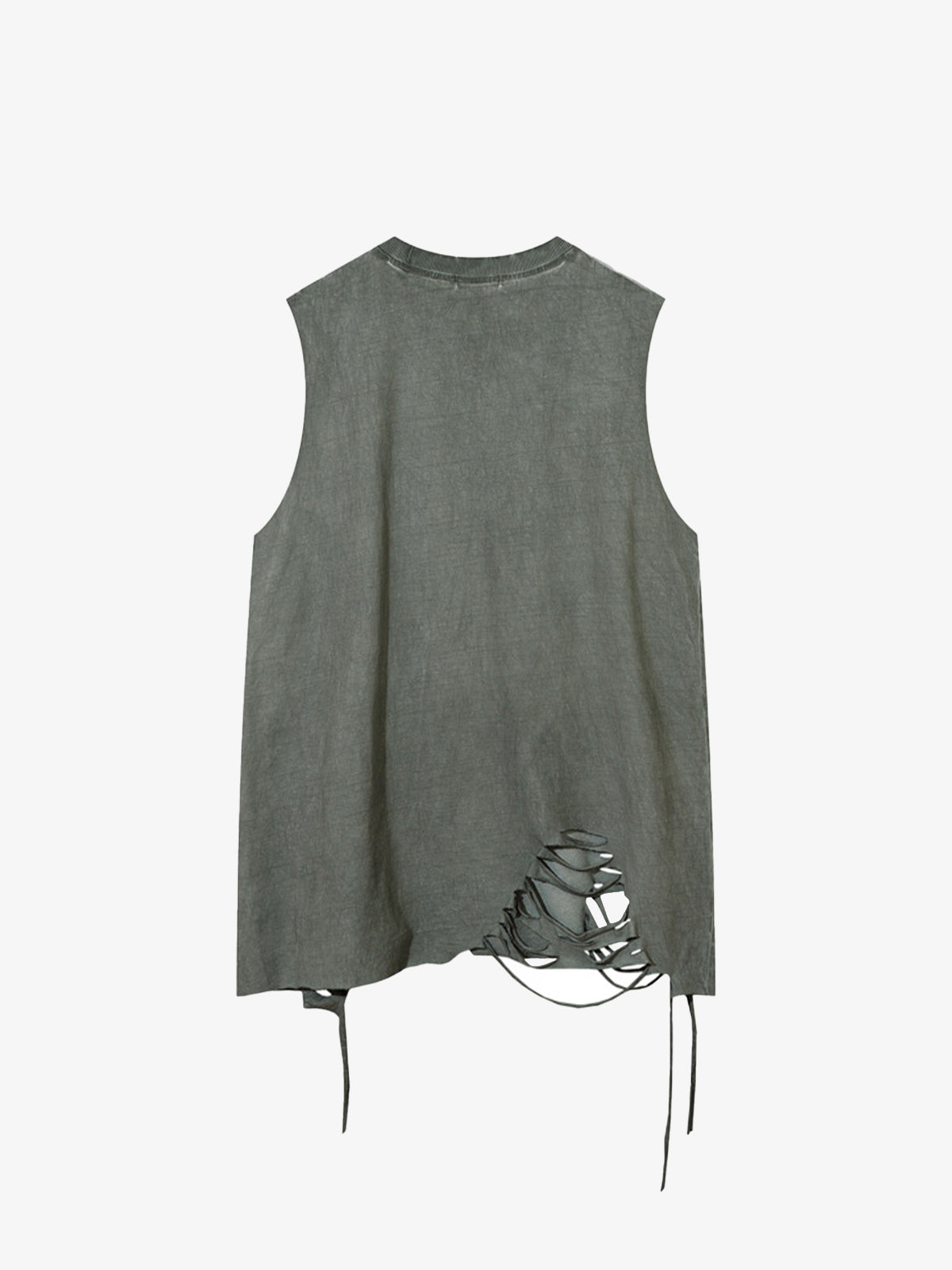 Street Ripped Vest with Detachable Necklace 