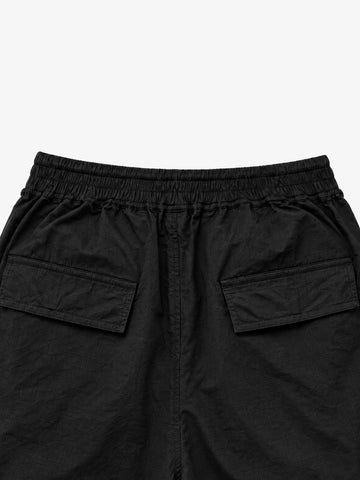 Plaid Multi-Pocket Washed Cropped Utility Pants