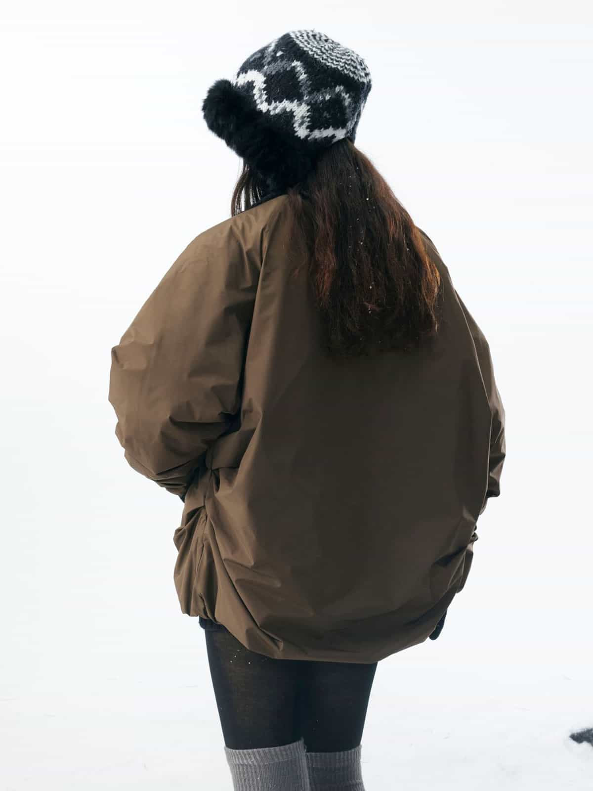 Winter Essential Bomber Jacket with Faux Fur Trimmed Hood 