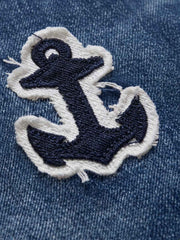 Anchor Patchwork Embroidered Wide-Leg Jeans